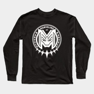 Marveling Logo: Big Cat (white) Long Sleeve T-Shirt